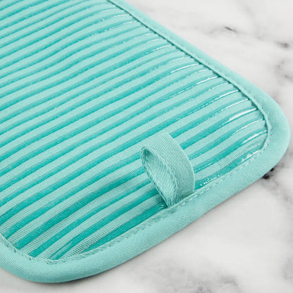 KITCHENAID Quilted Cotton Terry Cloth Oven Mitt, Pot Holder, Kitchen Towel 4-Pack Set, Heat Resistant, Silicone Grip, Gift Set, Milkshake, 16&quot;x26&quot;, 7&quot;x13&quot; &amp; 7&quot;x10&quot;