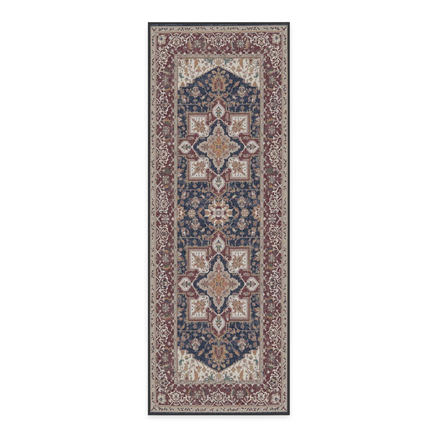 RUGGABLE Maral Heriz Washable Rug - Perfect Vintage Area Rug for Living Room Bedroom Kitchen - Pet &amp; Child Friendly - Stain &amp; Water Resistant - Creme 3&