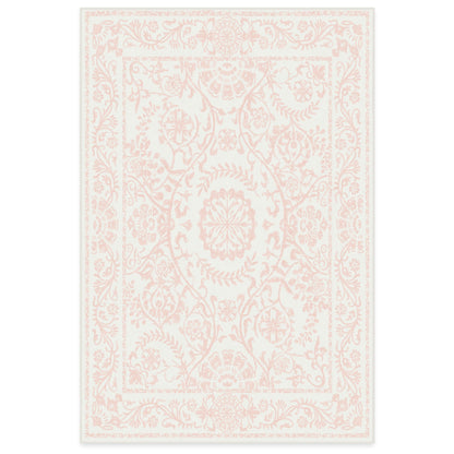 RUGGABLE Washable 2x3 Area Rug, Delphina Delft Blue, Premium Vintage Rugs for Living Room, Bedroom, Kitchen, Office, Classroom with Gripper Non Slip Pad