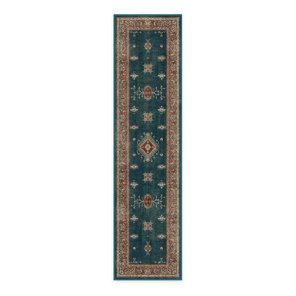 RUGGABLE – Verena Dark Wood – Machine Washable Runner Rug – Pet &amp; Child Friendly – Stain &amp; Water Resistant – Non-Slip – 2.5&