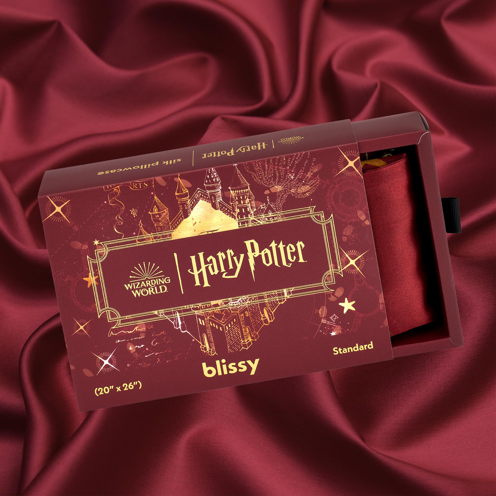 Blissy Silk Pillowcase - 100% Pure Mulberry Silk - 22 Momme 6A High-Grade Fibers - Silk Pillow Cover for Hair &amp; Skin - Regular, Queen &amp; King with Hidden Zipper (Queen, Champagne)