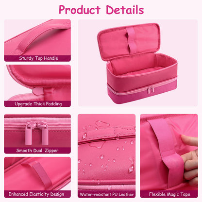 Travel Carrying Case for Hair Dryer Shark Flexstyle Dyson Airwrap Brush Double-Layer Hair Accessories Tools Storage Bag for Revlon Hairdryer Styler Organizer