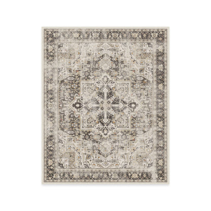 RUGGABLE Kamran Washable Rug - Perfect Vintage Area Rug for Living Room Bedroom Kitchen - Pet &amp; Child Friendly - Stain &amp; Water Resistant - Hazel 5&