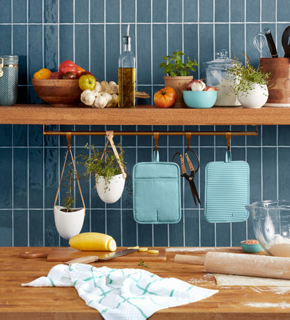 KitchenAid Ribbed Soft Silicone Water Resistant Pot Holder Set, Milkshake , 2 Piece Set, 7&quot;x9&quot;