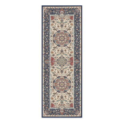 RUGGABLE Sima Washable Rug - Perfect Vintage Area Rug for Living Room Bedroom Kitchen - Pet &amp; Child Friendly - Stain &amp; Water Resistant - Royal Blue 2&