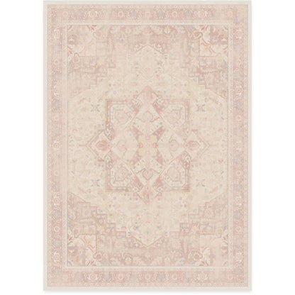 RUGGABLE Kamran Washable Rug - Perfect Vintage Area Rug for Living Room Bedroom Kitchen - Pet &amp; Child Friendly - Stain &amp; Water Resistant - Hazel 5&
