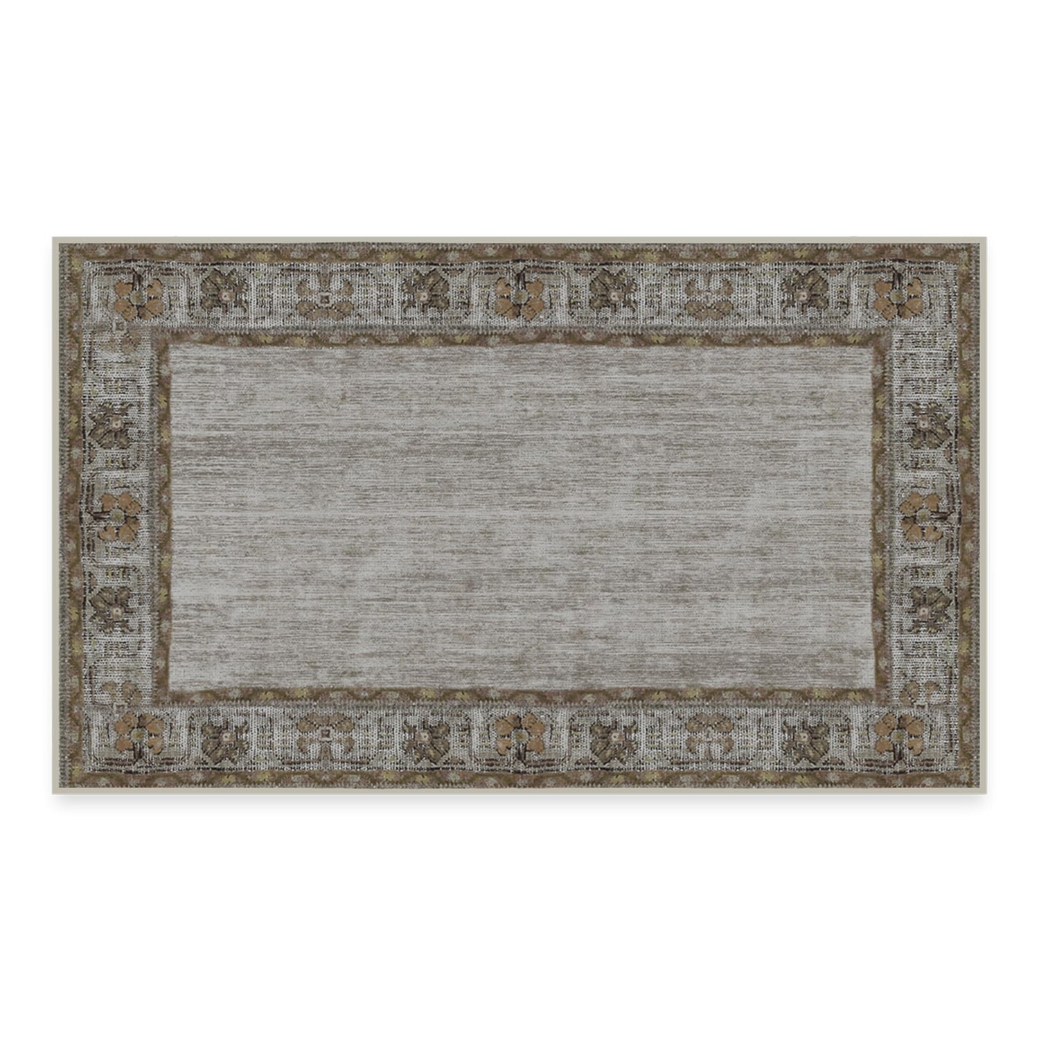 RUGGABLE Zinnia Runner Rug - Perfect Boho Washable Rug for Entryway Hallway Kitchen - Pet &amp; Child Friendly - Stain &amp; Water Resistant - Grey 2.5&