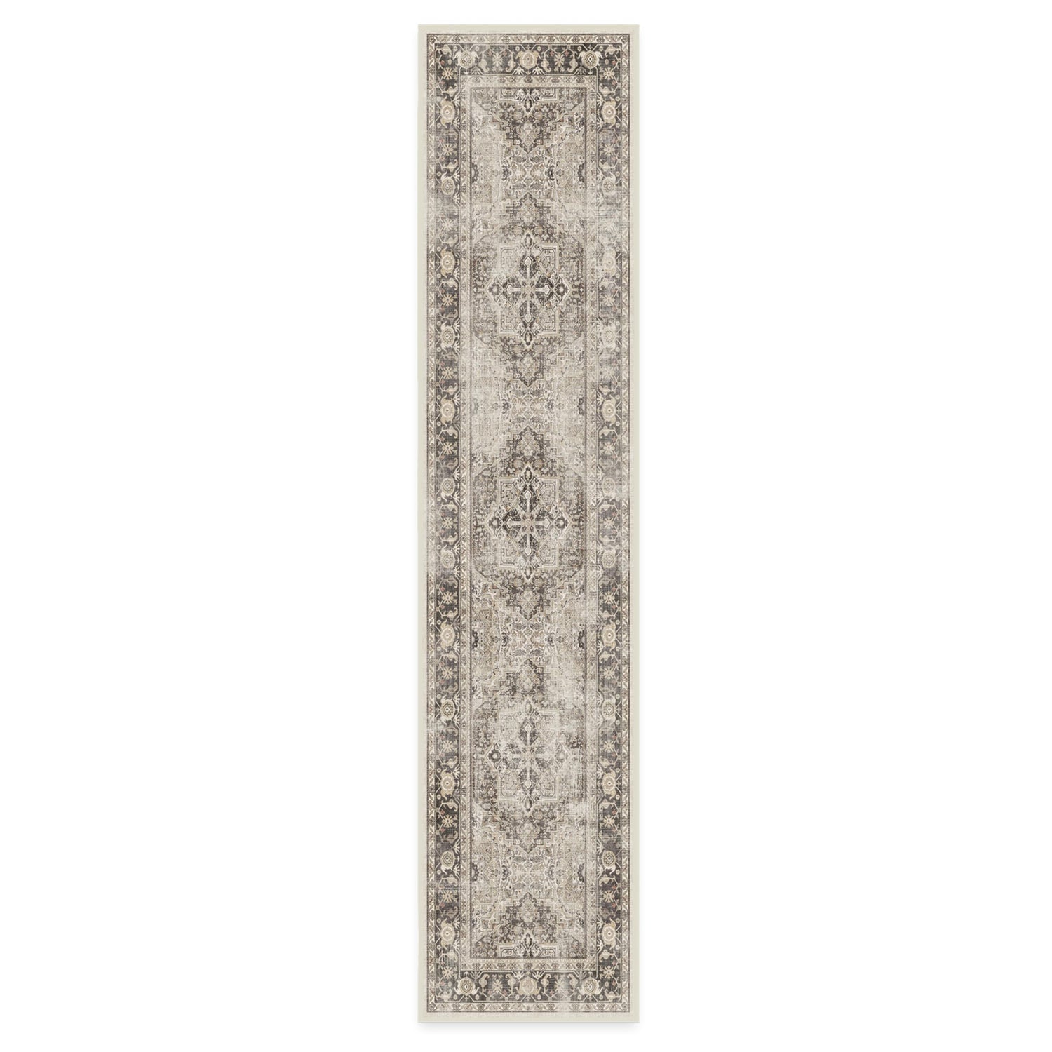 RUGGABLE Kamran Washable Rug - Perfect Vintage Area Rug for Living Room Bedroom Kitchen - Pet &amp; Child Friendly - Stain &amp; Water Resistant - Hazel 5&