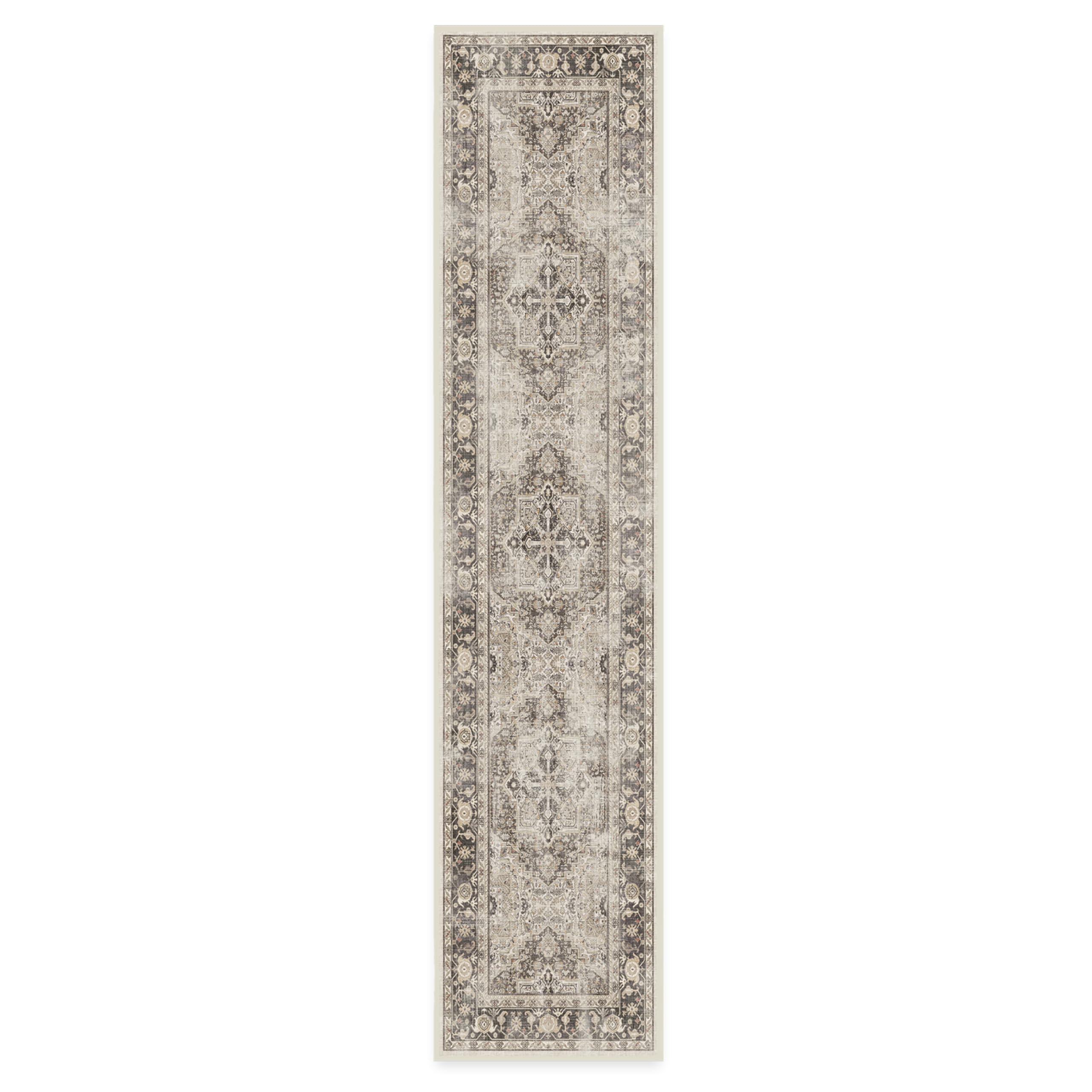 RUGGABLE Kamran Washable Rug - Perfect Vintage Area Rug for Living Room Bedroom Kitchen - Pet &amp; Child Friendly - Stain &amp; Water Resistant - Hazel 5&