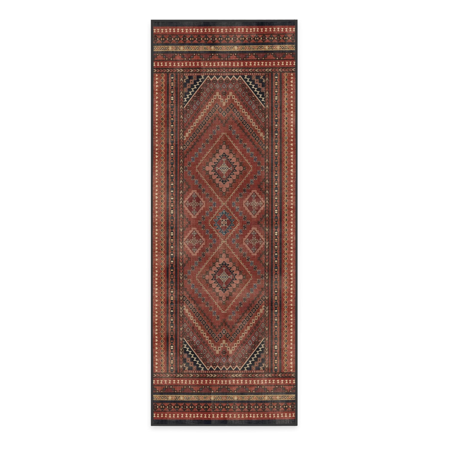 RUGGABLE Kaden Washable Rug - Perfect Vintage Area Rug for Living Room Bedroom Kitchen - Pet &amp; Child Friendly - Stain &amp; Water Resistant - Amber Red 3&