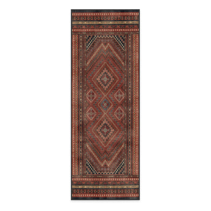 RUGGABLE Kaden Washable Rug - Perfect Vintage Area Rug for Living Room Bedroom Kitchen - Pet &amp; Child Friendly - Stain &amp; Water Resistant - Amber Red 3&