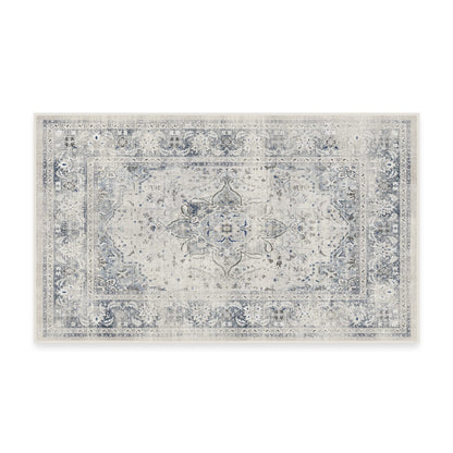 RUGGABLE – Sarrah Blue Quartz – Machine Washable Runner Rug – Pet &amp; Child Friendly – Stain &amp; Water Resistant – Non-Slip – 2.5&