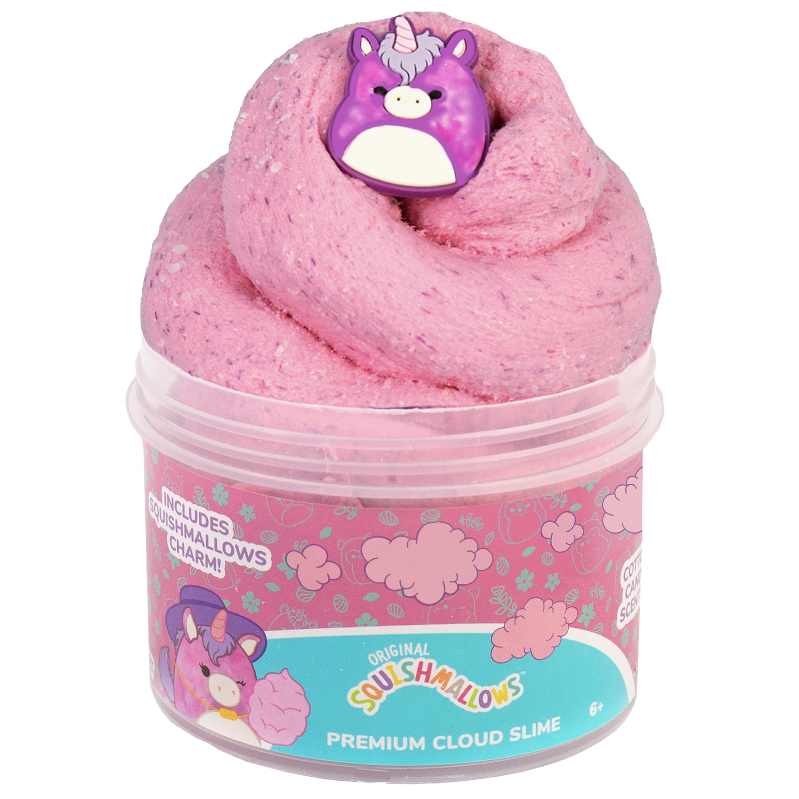 Original Squishmallows Winston The Owl Premium Scented Slime, Blue Raspberry Scented, 8 oz. Slime, 2 Fun Slime Add Ins, Pre-Made Slime for Kids, Great 6 Year Old Toys, Super Soft Squishy Toy