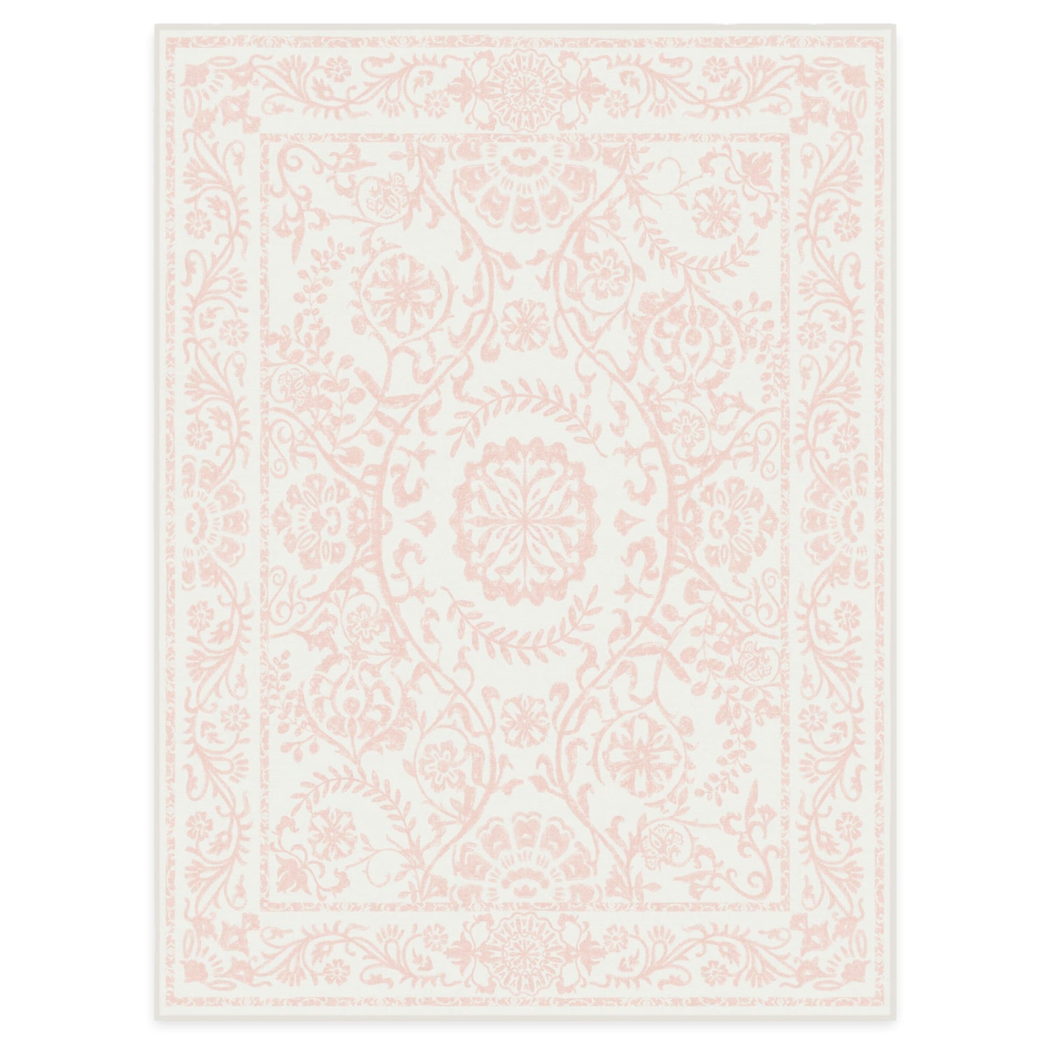 RUGGABLE Washable 2x3 Area Rug, Delphina Delft Blue, Premium Vintage Rugs for Living Room, Bedroom, Kitchen, Office, Classroom with Gripper Non Slip Pad