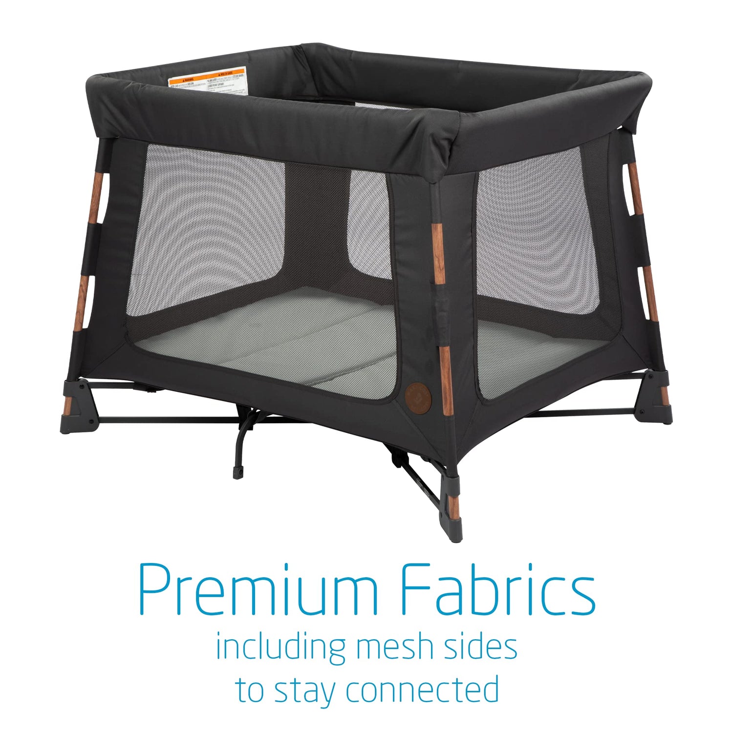 Maxi-Cosi Swift Baby Playpen with Mat, Baby Play Yards, Pack and Play with Bassinet - Portable Playpen for Babies and Toddlers, Classic Oat