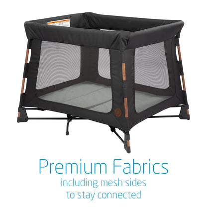 Maxi-Cosi Swift Baby Playpen with Mat, Baby Play Yards, Pack and Play with Bassinet - Portable Playpen for Babies and Toddlers, Classic Oat