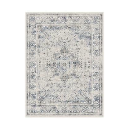 RUGGABLE – Sarrah Blue Quartz – Machine Washable Runner Rug – Pet &amp; Child Friendly – Stain &amp; Water Resistant – Non-Slip – 2.5&