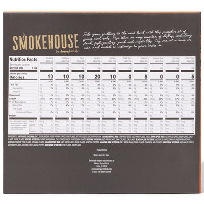 Smokehouse Gift Set by Thoughtfully, Vegan and Vegetarian Barbecue Rubs, Flavors Include Cajun, Caribbean, Memphis and Southwest, Set of 4