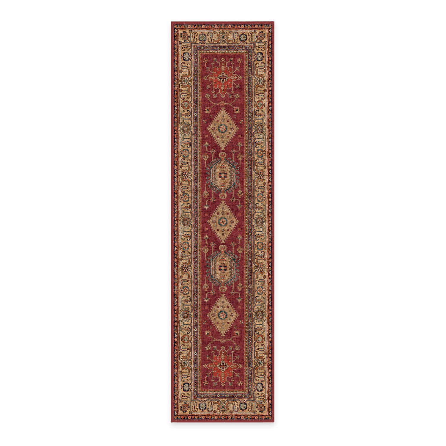 RUGGABLE – Cambria Ruby – Machine Washable Runner Rug – Pet &amp; Child Friendly – Stain &amp; Water Resistant – Non-Slip – 2.5&