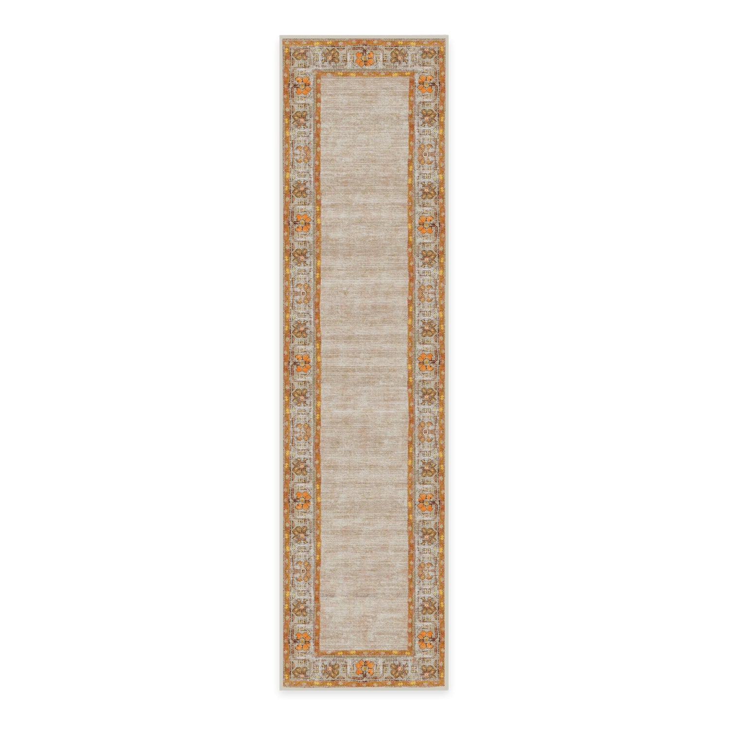 RUGGABLE Zinnia Runner Rug - Perfect Boho Washable Rug for Entryway Hallway Kitchen - Pet &amp; Child Friendly - Stain &amp; Water Resistant - Grey 2.5&