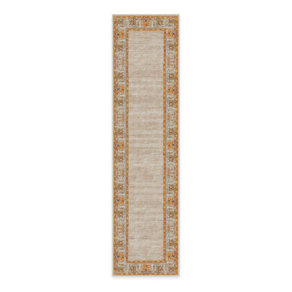 RUGGABLE Zinnia Runner Rug - Perfect Boho Washable Rug for Entryway Hallway Kitchen - Pet &amp; Child Friendly - Stain &amp; Water Resistant - Grey 2.5&