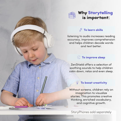 StoryPhones StoryShield, Disney Pixar Collection Audio Stories - Toy Story, Monster Inc, The Incredibles Bundle, Screen Free Audio Story for Kids