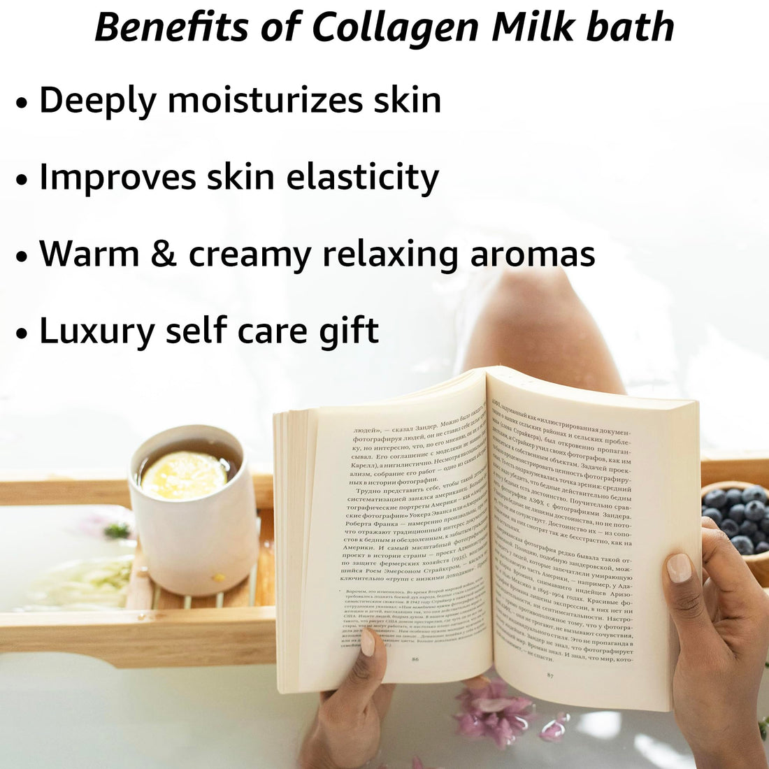 Creamy Coconut Collagen Milk Bath Soak powder Moisturize &amp; Soften Skin – Vanilla Jasmine Luxury Spa Bubble Bath Salt Mother&