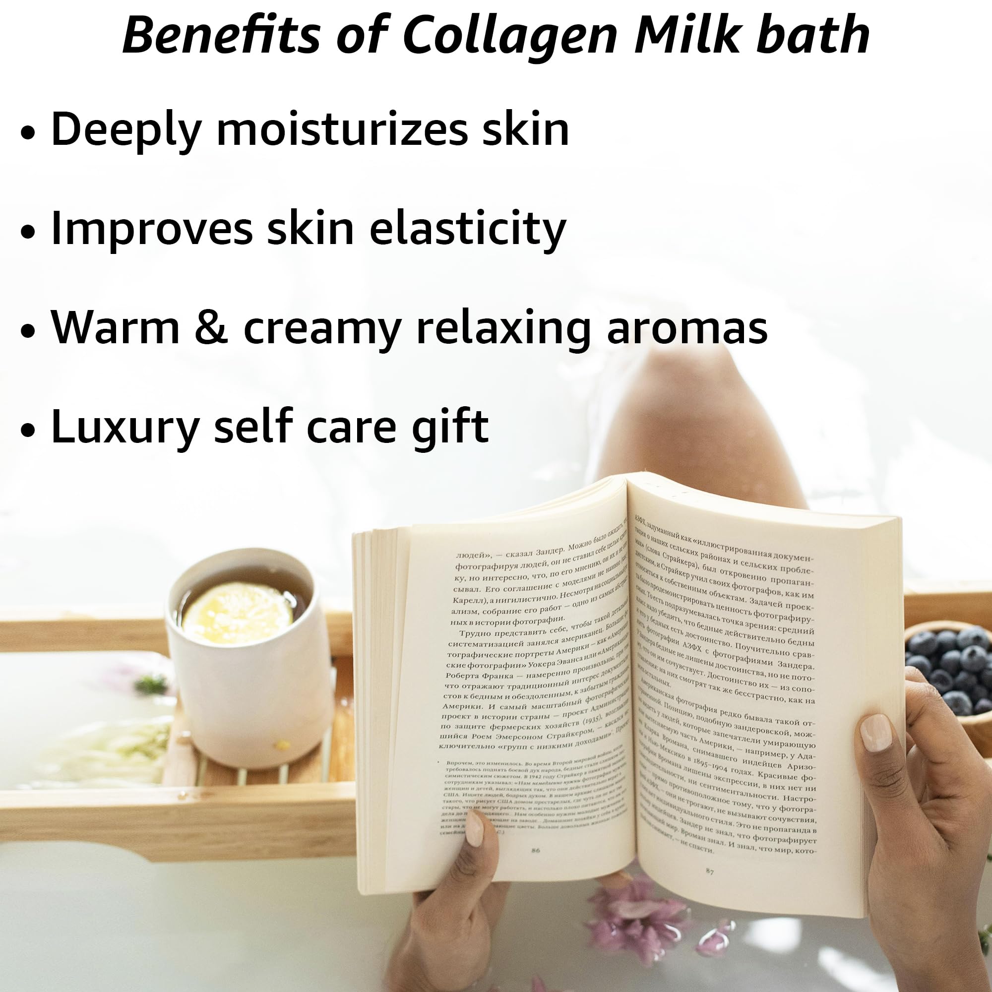 Creamy Coconut Collagen Milk Bath Soak powder Moisturize &amp; Soften Skin – Vanilla Jasmine Luxury Spa Bubble Bath Salt Mother&