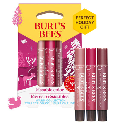 Burt’s Bees Christmas Gifts, 4 Lip Balm Stocking Stuffers Products, Beeswax Bounty Classic Set - Original Beeswax Moisturizing Lip Balm (4-Pack)