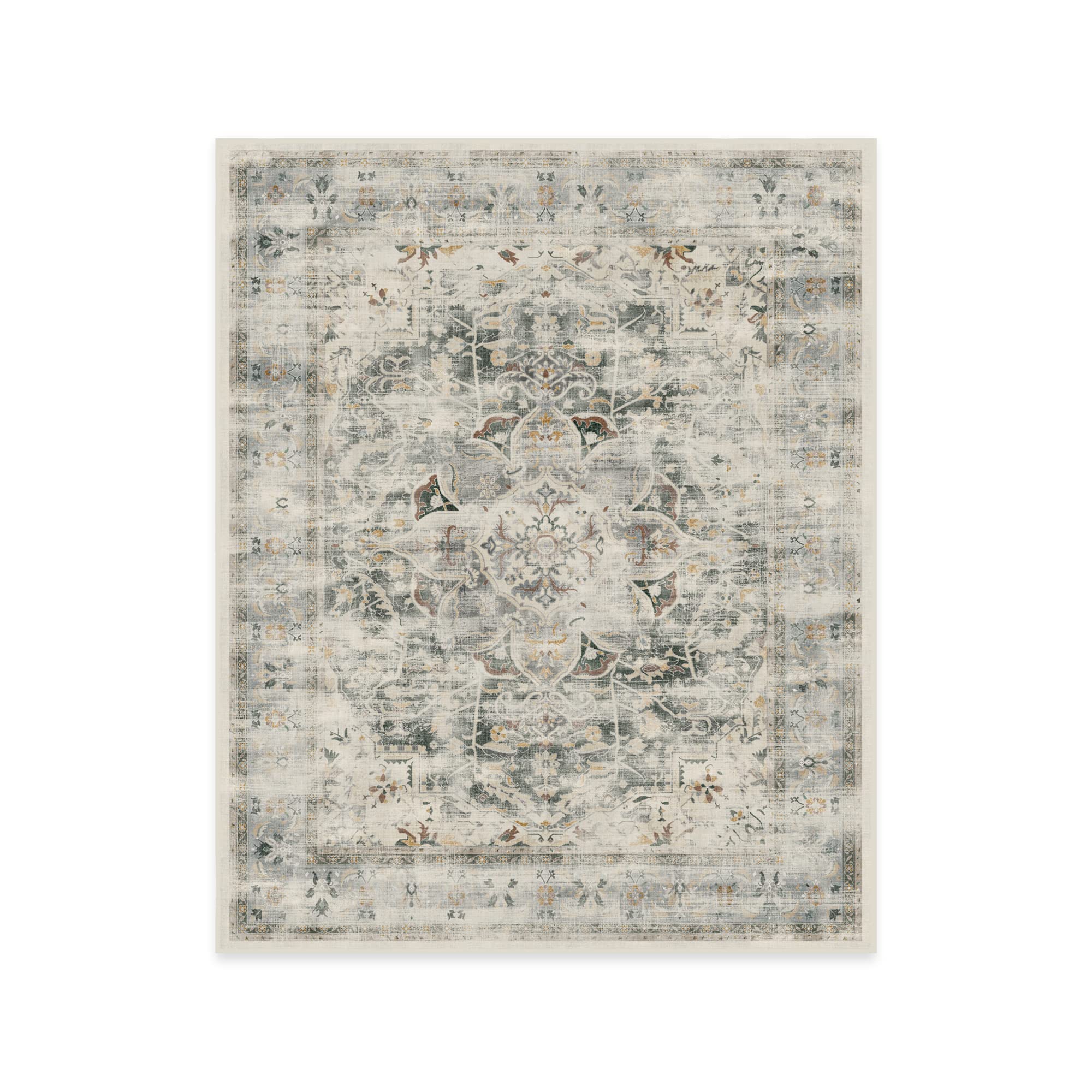 RUGGABLE – Sarrah Blue Quartz – Machine Washable Runner Rug – Pet &amp; Child Friendly – Stain &amp; Water Resistant – Non-Slip – 2.5&
