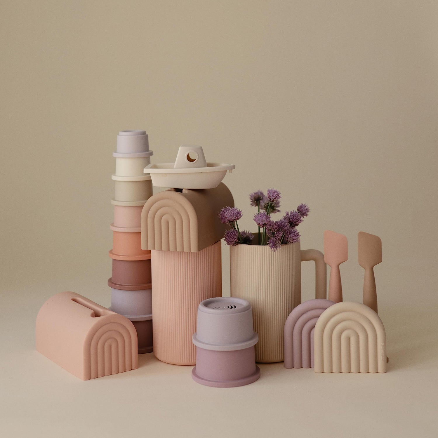 mushie Stacking Cups Toy | Made in Denmark (Original)
