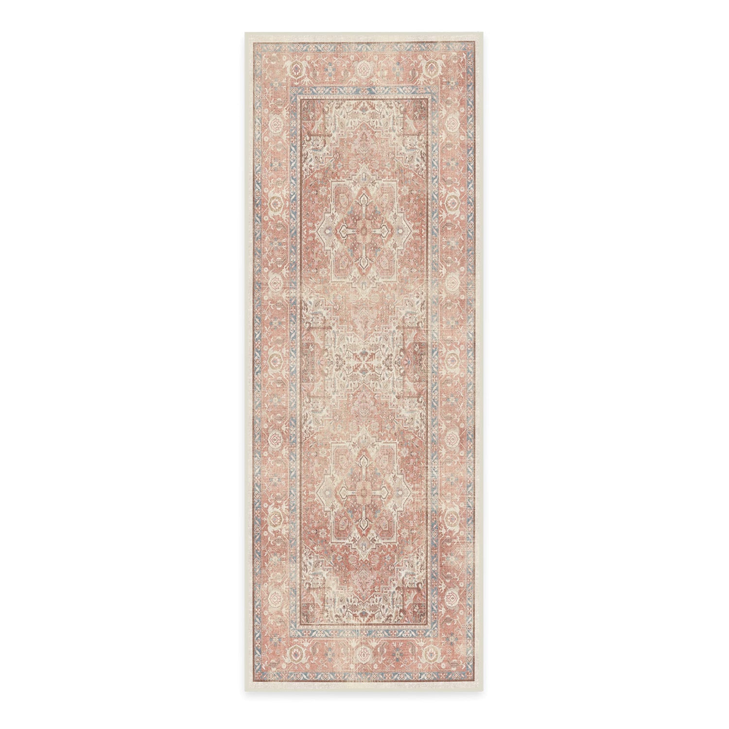 RUGGABLE Kamran Washable Rug - Perfect Vintage Area Rug for Living Room Bedroom Kitchen - Pet &amp; Child Friendly - Stain &amp; Water Resistant - Hazel 5&