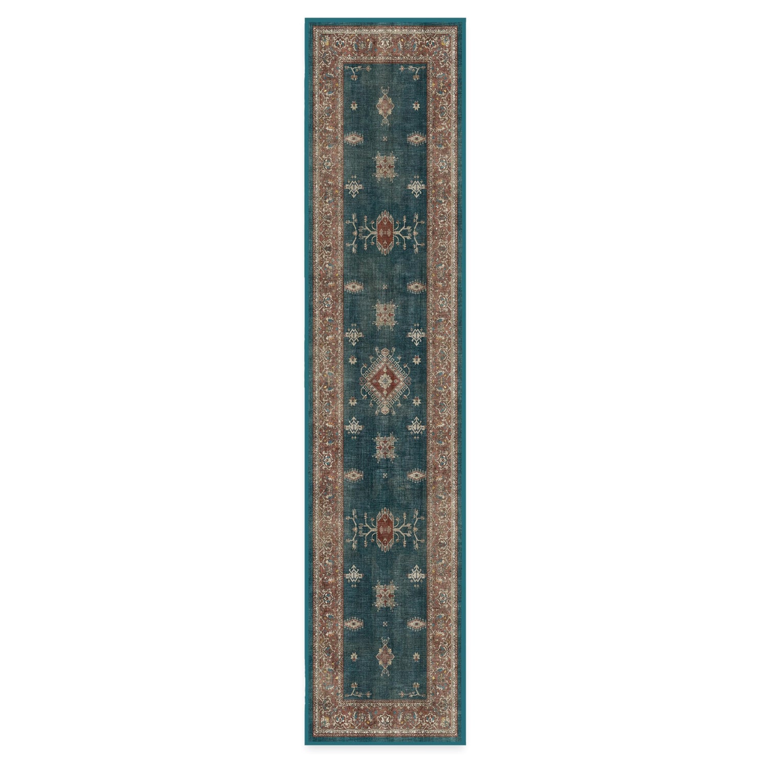 RUGGABLE – Verena Dark Wood – Machine Washable Runner Rug – Pet &amp; Child Friendly – Stain &amp; Water Resistant – Non-Slip – 2.5&
