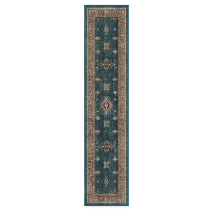 RUGGABLE – Verena Dark Wood – Machine Washable Runner Rug – Pet &amp; Child Friendly – Stain &amp; Water Resistant – Non-Slip – 2.5&