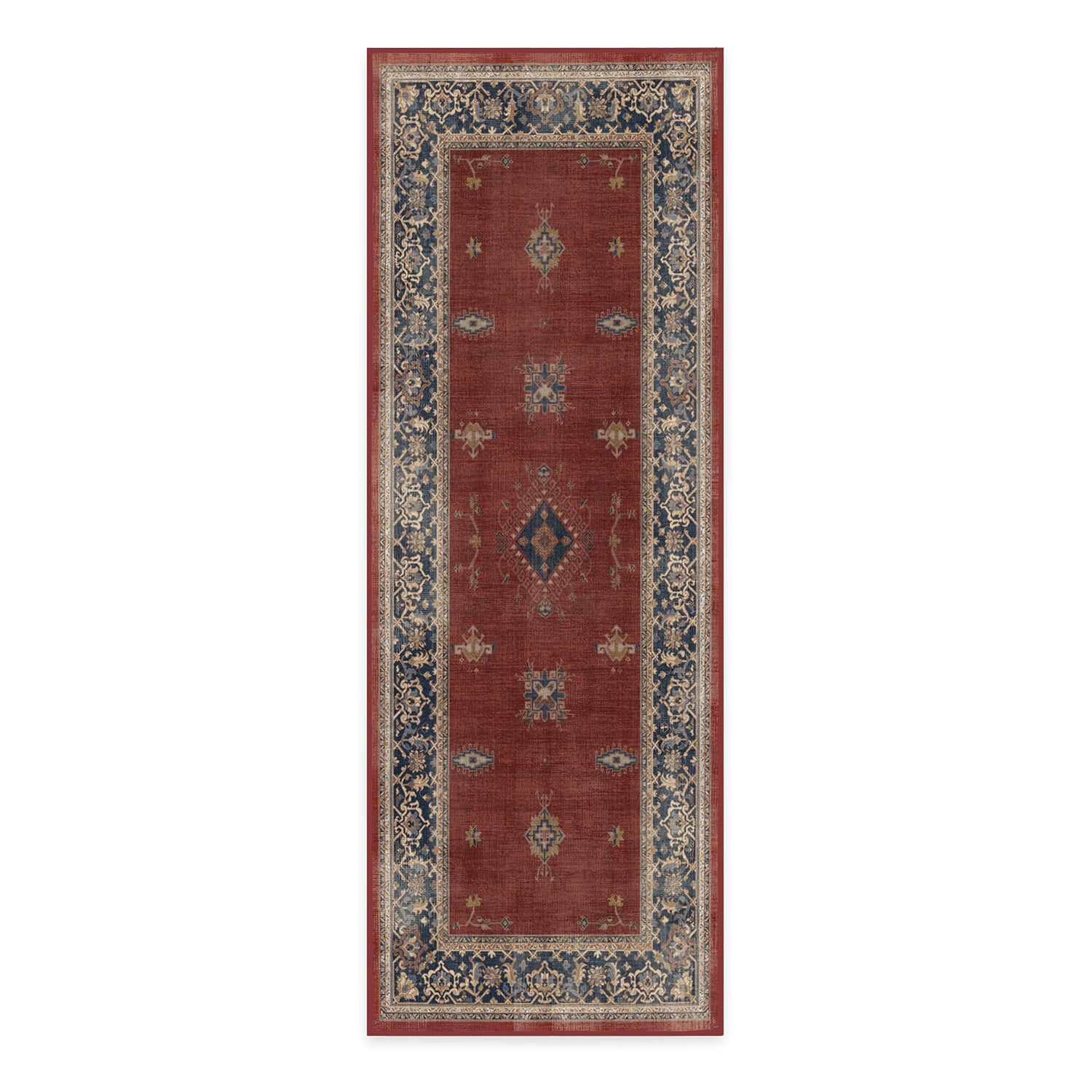 RUGGABLE – Verena Dark Wood – Machine Washable Runner Rug – Pet &amp; Child Friendly – Stain &amp; Water Resistant – Non-Slip – 2.5&
