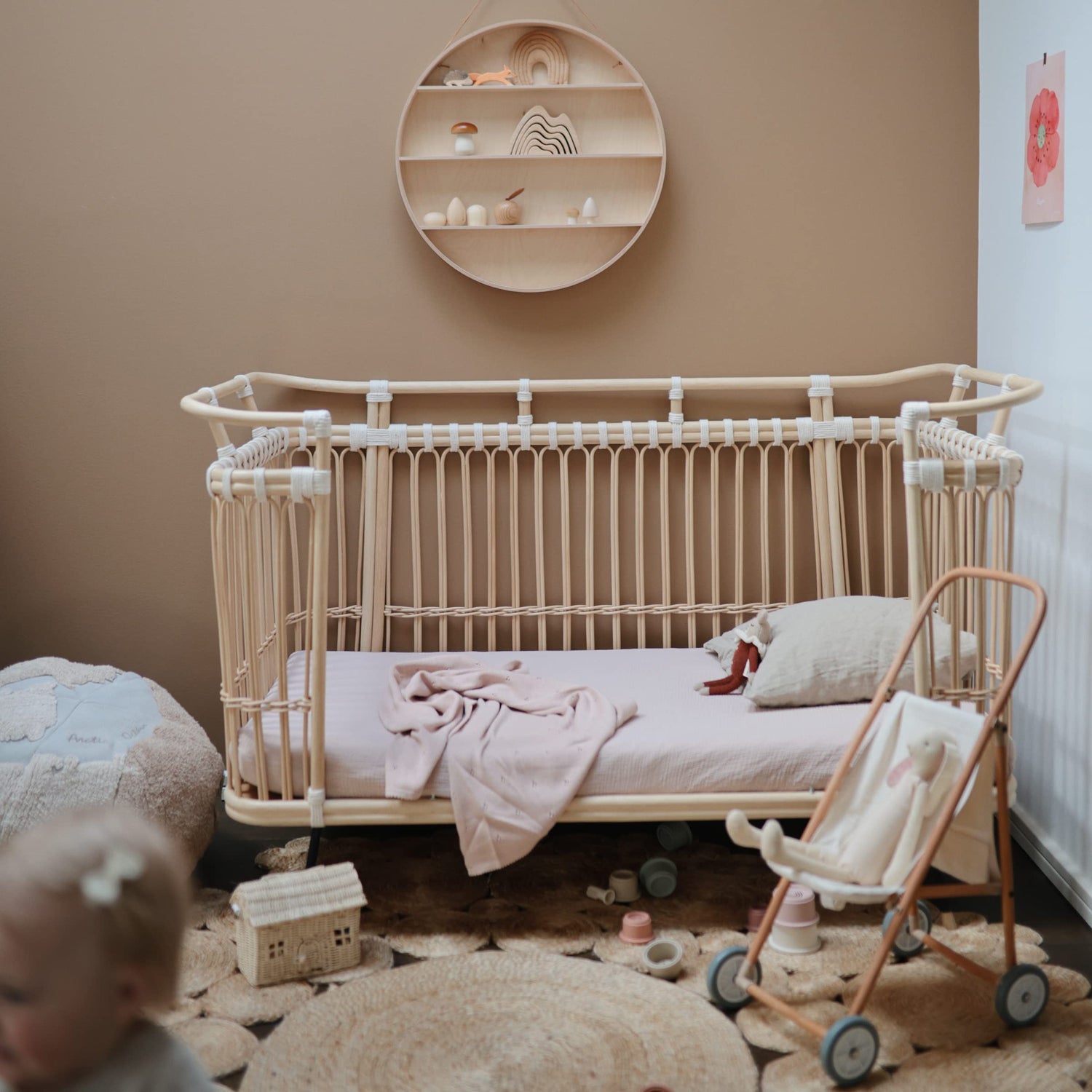 mushie Extra Soft Muslin Fitted Crib Sheet | 192 Thread Count | 28&quot;x 52&quot; (Fog)