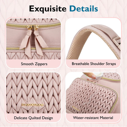 mommore Diaper Bag Small Diaper Backpack Stylish Baby Backpacks Travel Mini Maternity Bags with Insulated Pockets, Changing Pad, Stroller Straps