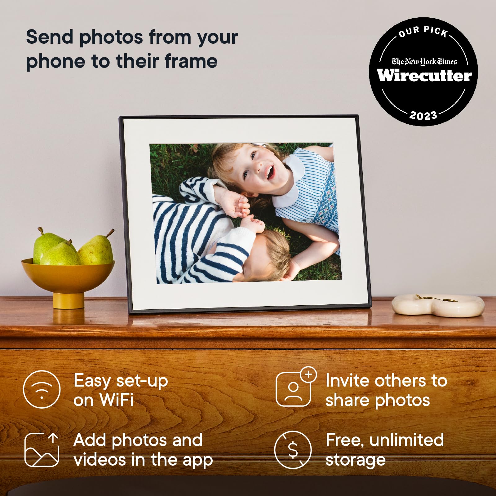 Aura Digital Picture Frame - 10.1&quot; HD Mat Display | Wirecutter&
