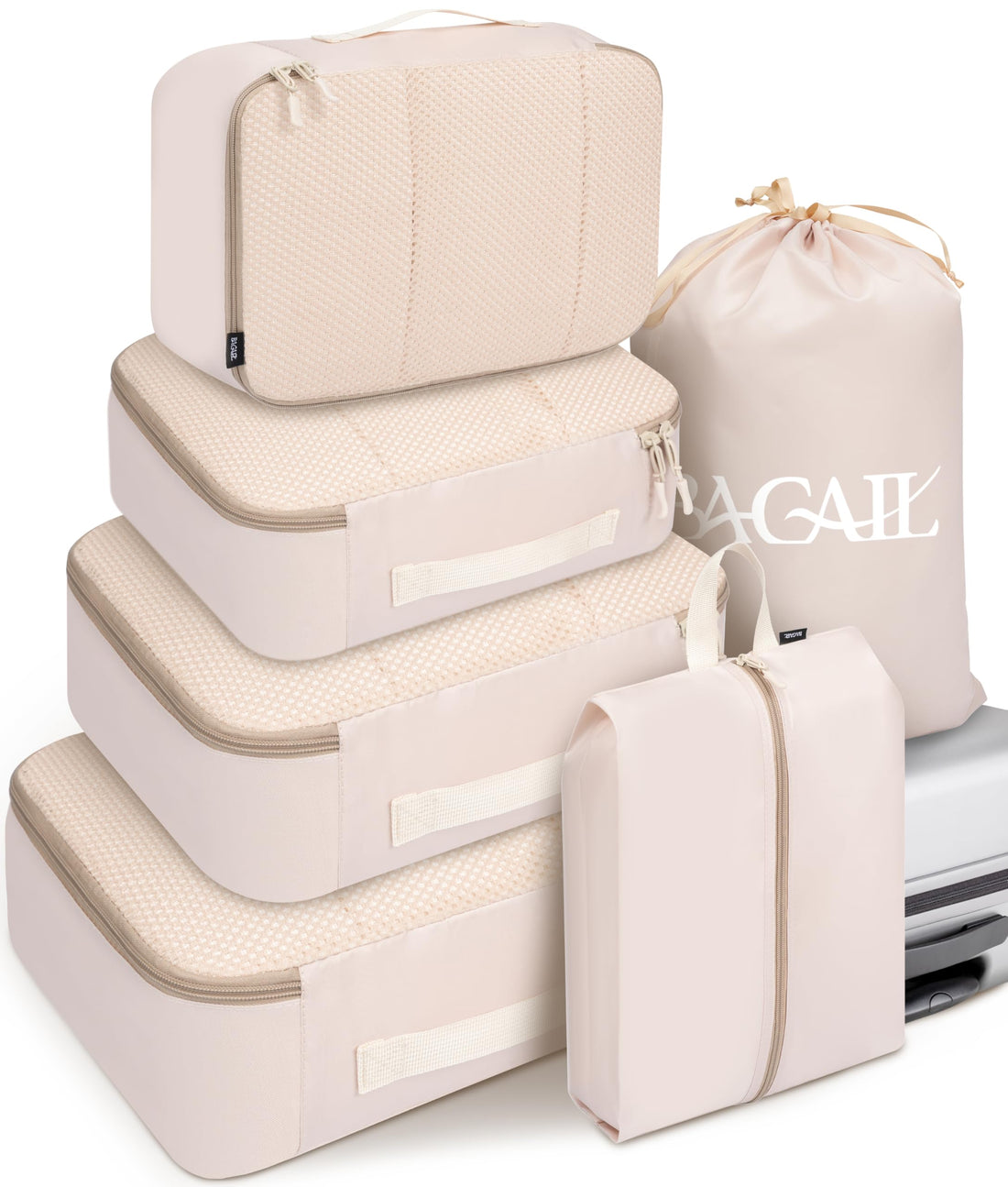BAGAIL 8 Set Packing Cubes Luggage Packing Organizers for Travel Accessories