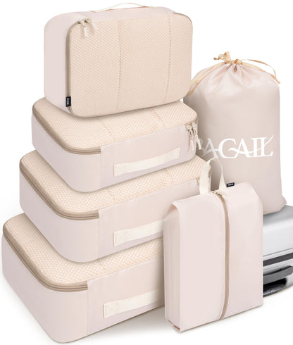 BAGAIL 8 Set Packing Cubes Luggage Packing Organizers for Travel Accessories