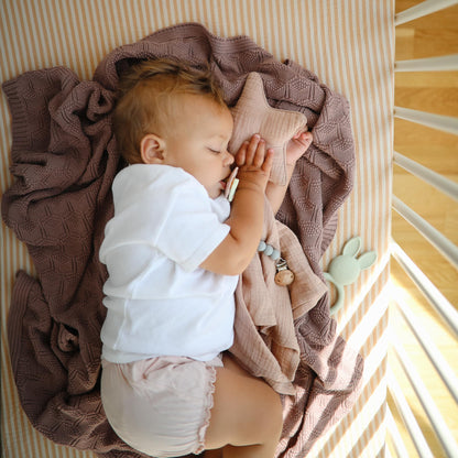 mushie Extra Soft Muslin Fitted Crib Sheet | 192 Thread Count | 28&quot;x 52&quot; (Fog)