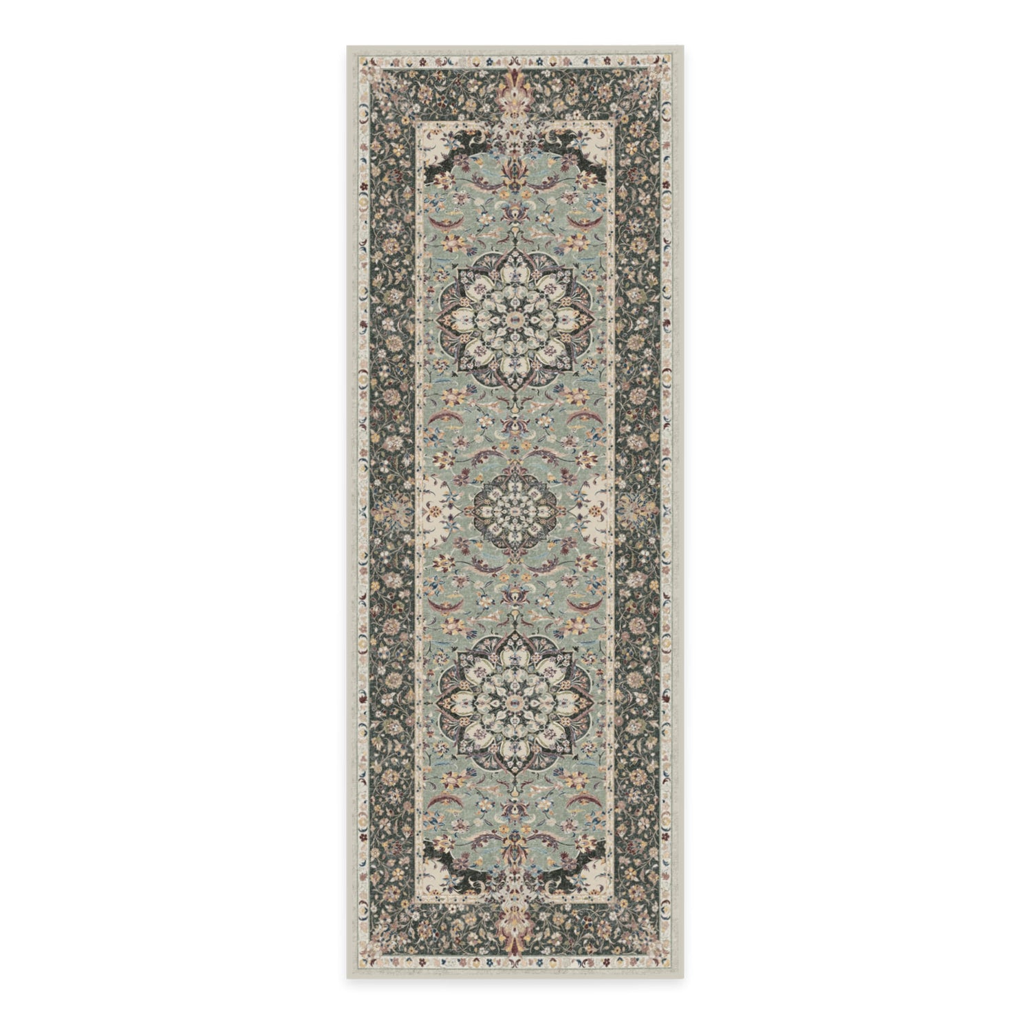 RUGGABLE Sima Washable Rug - Perfect Vintage Area Rug for Living Room Bedroom Kitchen - Pet &amp; Child Friendly - Stain &amp; Water Resistant - Royal Blue 2&