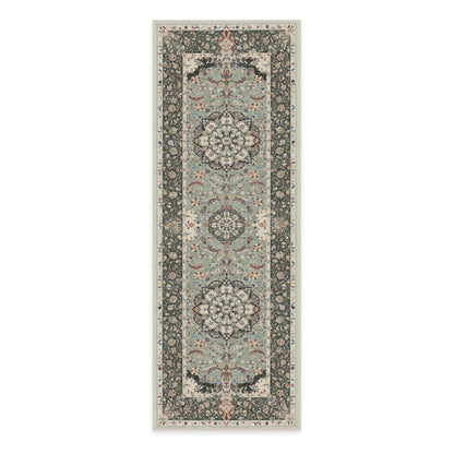 RUGGABLE Sima Washable Rug - Perfect Vintage Area Rug for Living Room Bedroom Kitchen - Pet &amp; Child Friendly - Stain &amp; Water Resistant - Royal Blue 2&