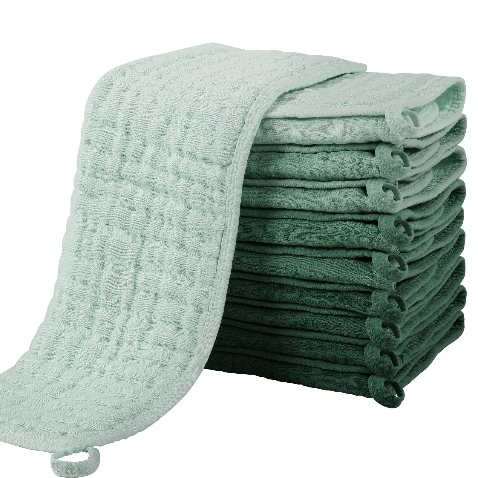 Yoofoss Muslin Burp Cloths for Baby 10 Pack 100% Cotton Baby Washcloths for Boys Girls Large 20&