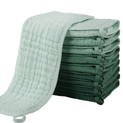 Yoofoss Muslin Burp Cloths for Baby 10 Pack 100% Cotton Baby Washcloths for Boys Girls Large 20&