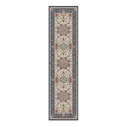 RUGGABLE Sima Washable Rug - Perfect Vintage Area Rug for Living Room Bedroom Kitchen - Pet &amp; Child Friendly - Stain &amp; Water Resistant - Royal Blue 2&