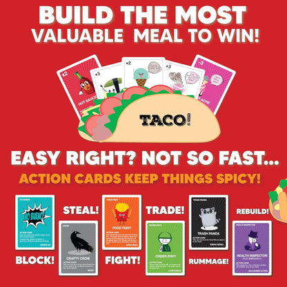 Taco vs Burrito - The Wildly Popular Surprisingly Strategic Card Game Created by a 7 Year Old - a Family-Friendly Party Game for Kids, Teens &amp; Adults