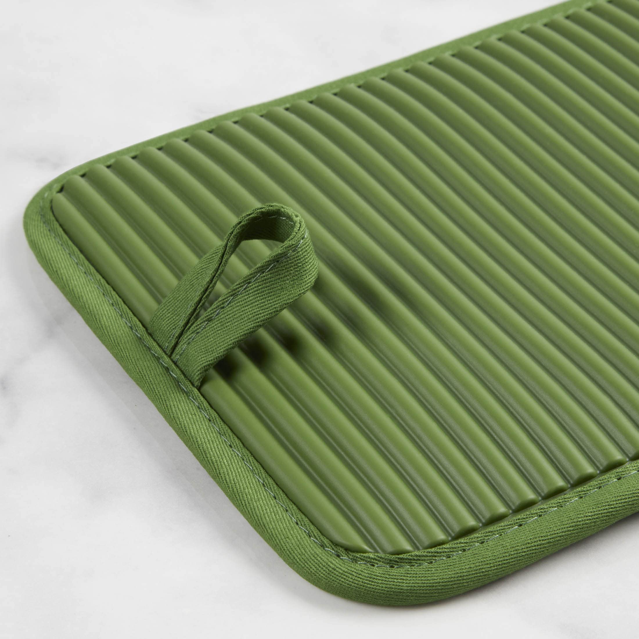 KitchenAid Ribbed Soft Silicone Water Resistant Pot Holder Set, Milkshake , 2 Piece Set, 7&quot;x9&quot;