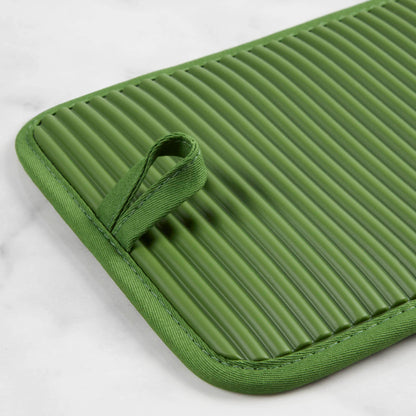KitchenAid Ribbed Soft Silicone Water Resistant Pot Holder Set, Milkshake , 2 Piece Set, 7&quot;x9&quot;