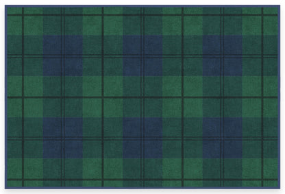 RUGGABLE Winter Plaid Washable Rug - Perfect Holiday Area Rug for Living Room Bedroom Kitchen - Pet &amp; Child Friendly - Stain &amp; Water Resistant - Dress Stewart Tartan Plaid 3&